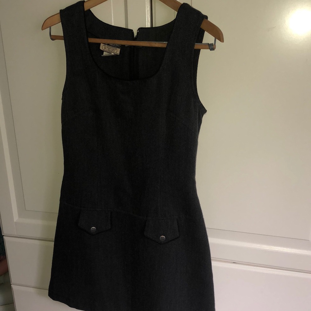 Wrapper Classic Black Sleeveless Mini Dress